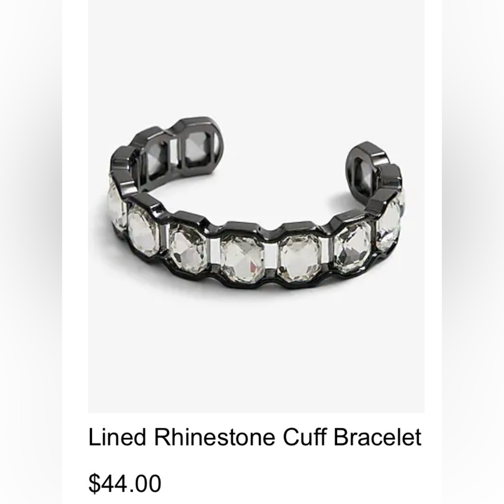 Express lined Rhinestone cuff bracelet - Picture 8 of 14